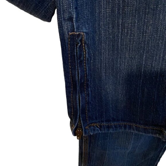 Aeropostale Ultra Skinny Kieley Zip Ankles Jeans Y2K Retro Dark Wash Size 3/4 - Picture 9 of 12